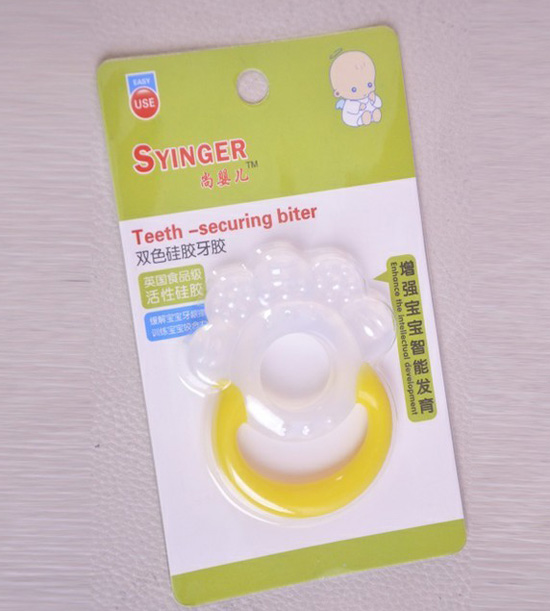 尚嬰兒雙色硅膠嬰兒牙膠