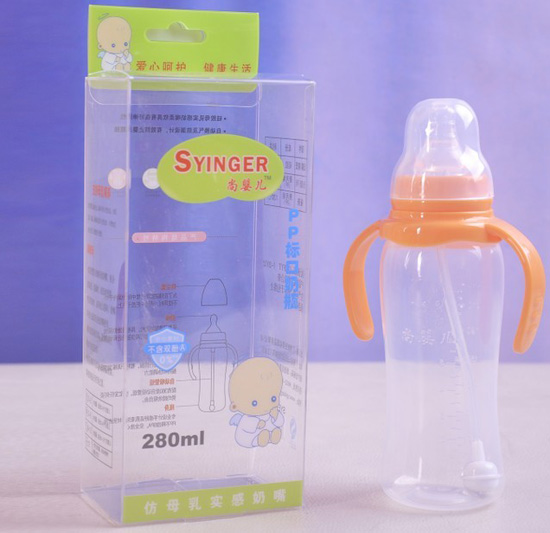 尚嬰兒PP標(biāo)口奶瓶280ml橙色
