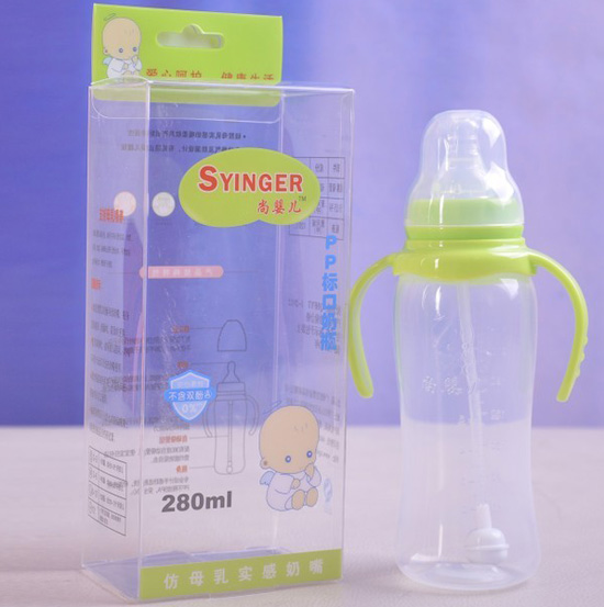 尚嬰兒PP標(biāo)口奶瓶280ml綠色