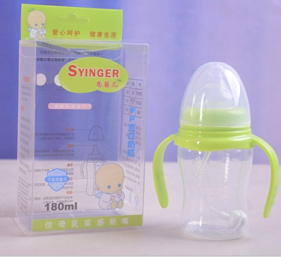 尚嬰兒PP寬口奶瓶180ml綠色