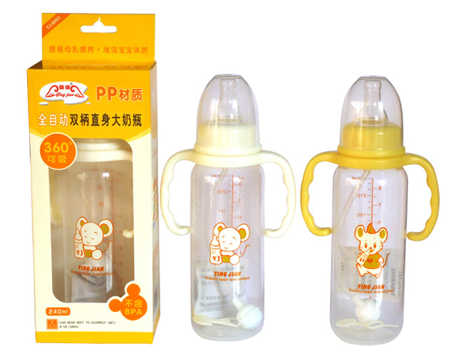 嬰健PP8安自動雙柄大直身奶瓶