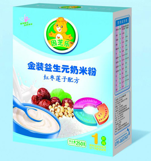因芝樂(lè)金裝益生元紅棗蓮子奶米粉