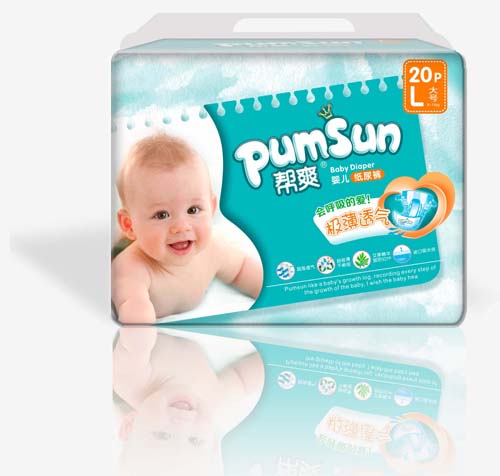 幫爽極薄透氣嬰兒紙尿褲L碼