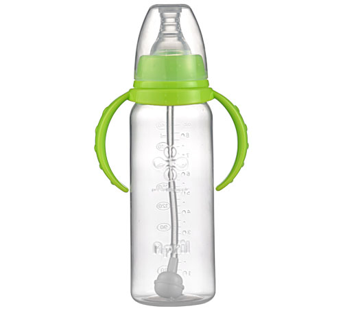 愛(ài)普麗標(biāo)口直身PP奶瓶240ml綠色