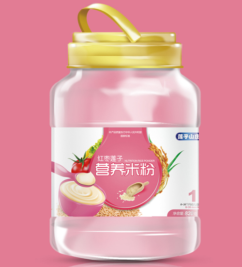 蓮子山莊紅棗蓮子營養(yǎng)米粉1段桶裝