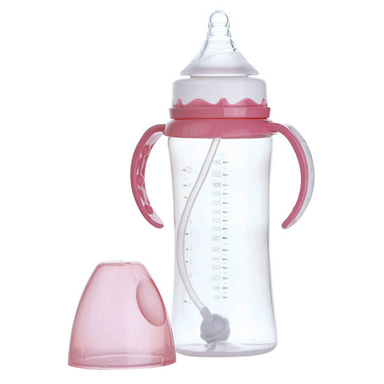 功夫?qū)氊怭P寬口自動大奶瓶紅色