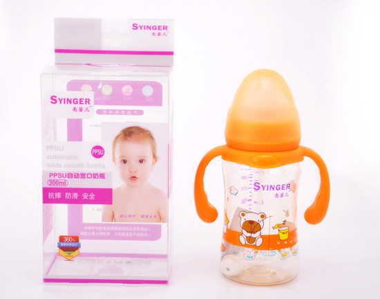 尚嬰兒PPSU自動(dòng)寬口奶瓶300ML橙色