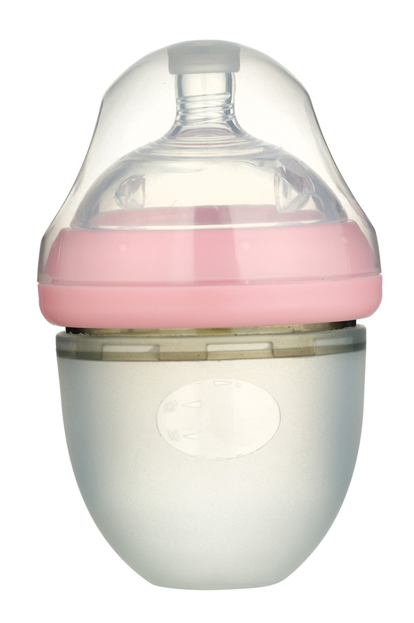 小蘋果硅膠奶瓶 紅色