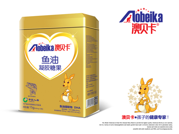 澳貝卡魚(yú)油凝膠糖果 鐵盒裝