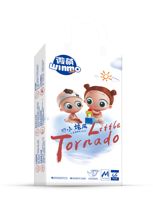 微萌小旋風(fēng)嬰兒薄柔瞬吸紙尿褲M46