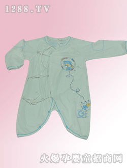安嬰寶系帶式嬰兒連體衣