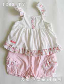 潤(rùn)嬰寶吊帶套裝粉色