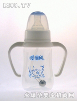 帶柄自動(dòng)PP奶瓶120mL藍(lán)魚