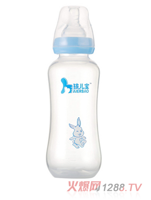 孩兒寶藍色標口圓弧自動PP奶瓶300ml