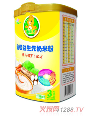 因芝樂金裝益生元淮山胡蘿卜配方奶米粉