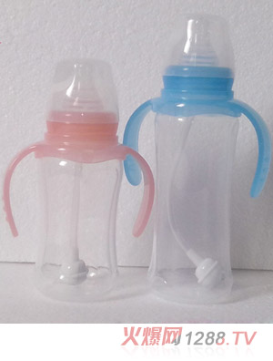 藍天寶貝標(biāo)口螺旋錐型PP奶瓶