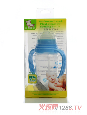 優(yōu)貝牛牛嬰兒寬口徑自動(dòng)PP奶瓶