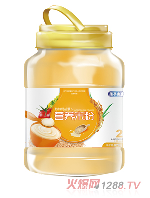 蓮子山莊鐵鋅鈣胡蘿卜營養(yǎng)米粉2段桶裝