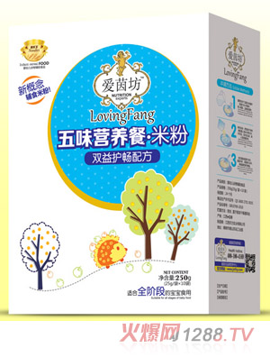 愛茵坊雙益護(hù)暢五味營(yíng)養(yǎng)餐米粉盒裝