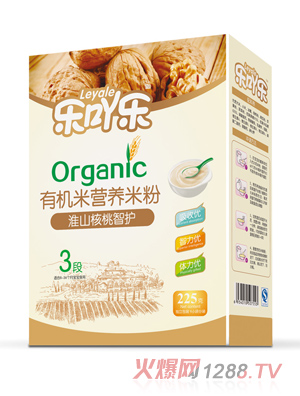 樂吖樂淮山核桃智護(hù)有機(jī)米粉3段225g盒裝