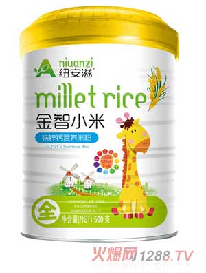 紐安滋鐵鋅鈣金智小米營(yíng)養(yǎng)米粉全段