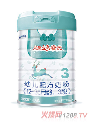 澳優(yōu)能立多睿優(yōu)幼兒配方奶粉（12-36月齡，3段）